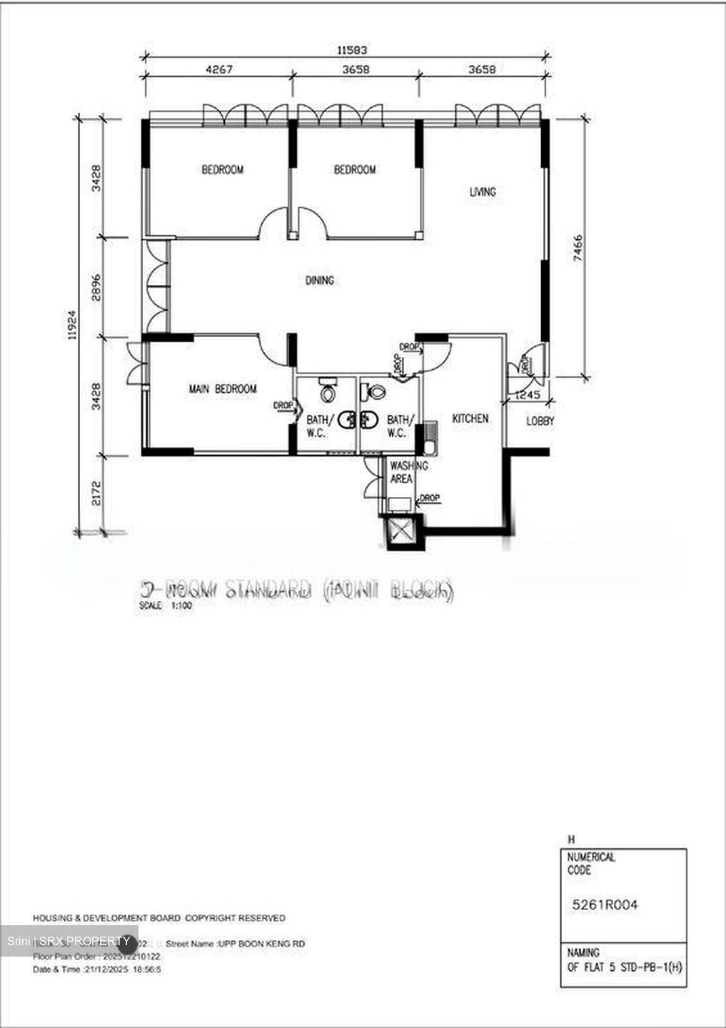 Blk 38 Upper Boon Keng Riverview (Kallang/Whampoa), HDB 5 Rooms #512552331